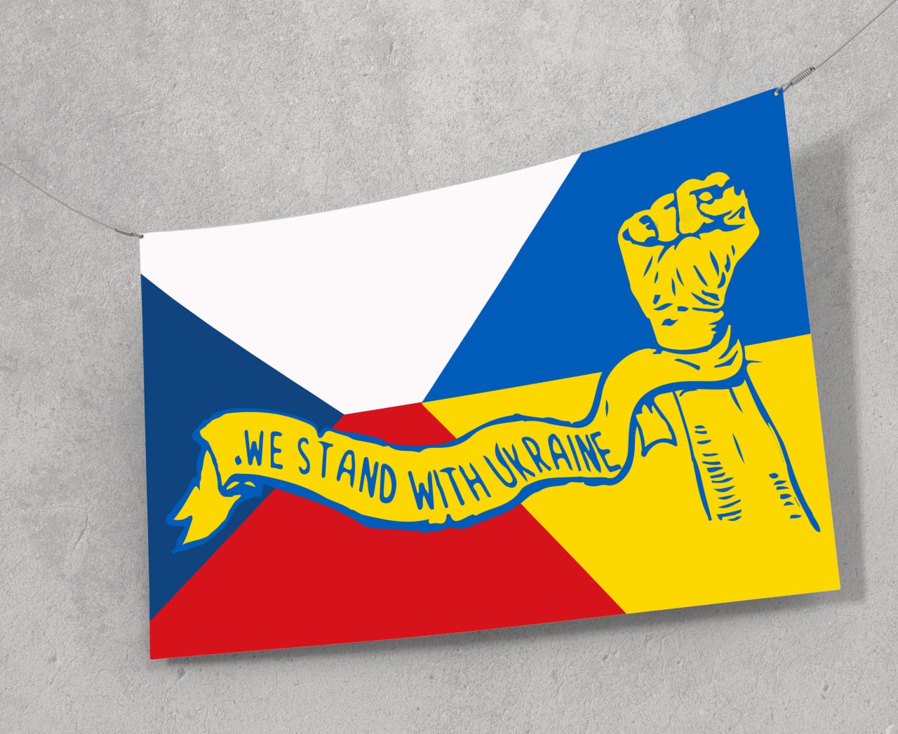 Flag Ukraine + Czech Republic