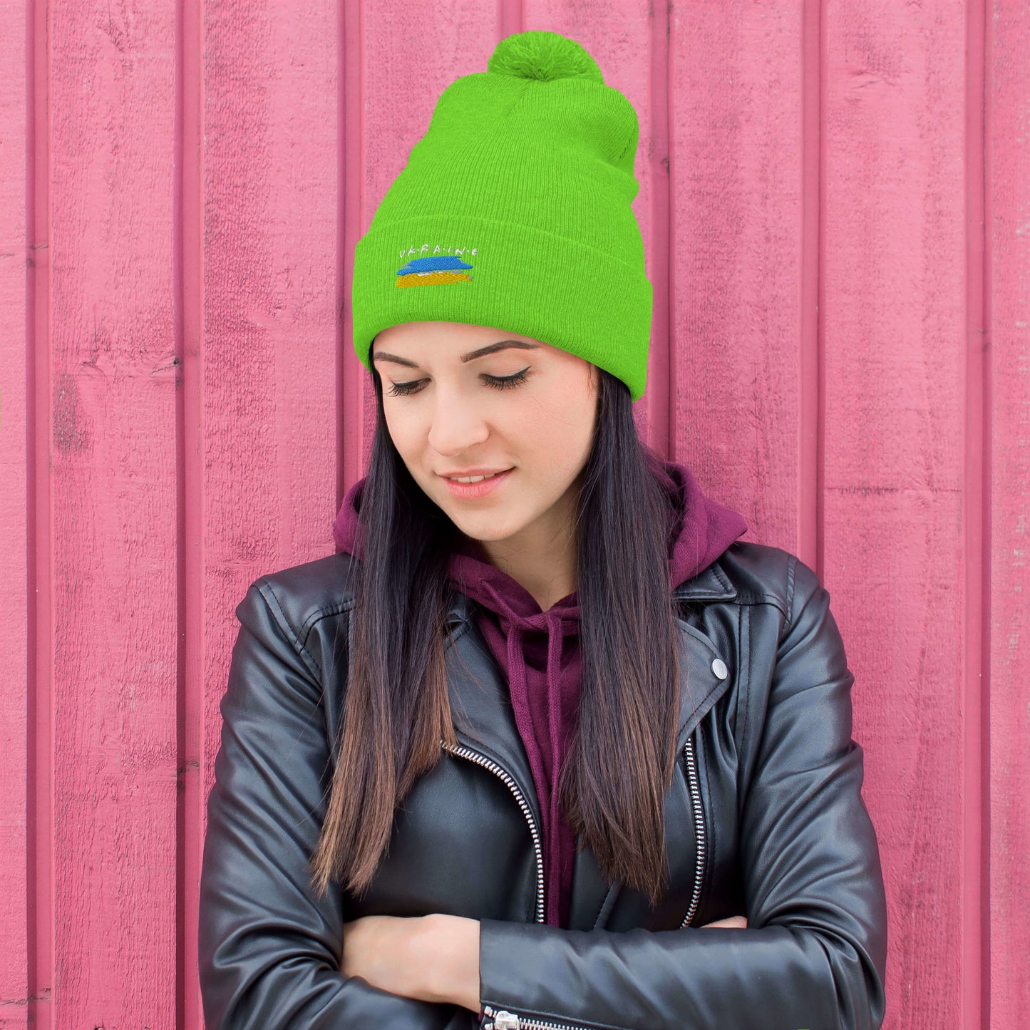 Pom-Pom Beanie Ukraine