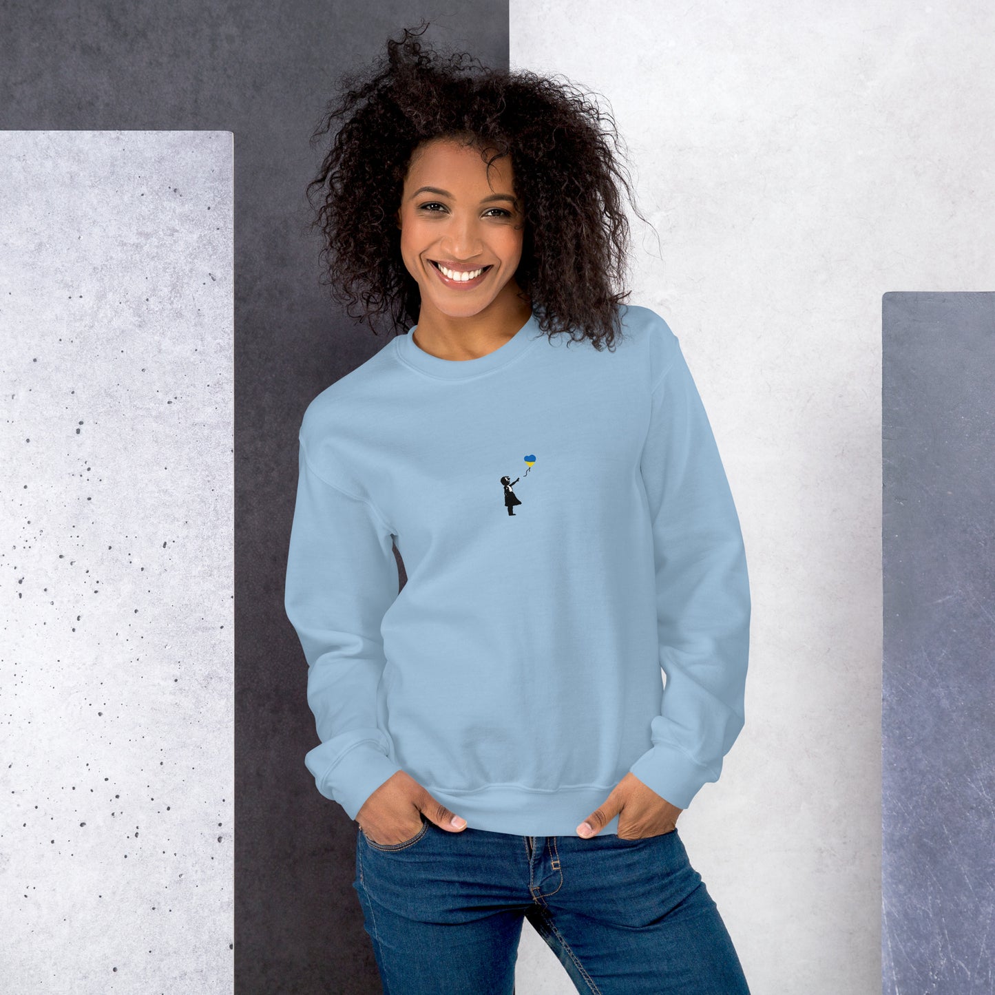 Unisex Sweatshirt Banksy "Girl" (colored)