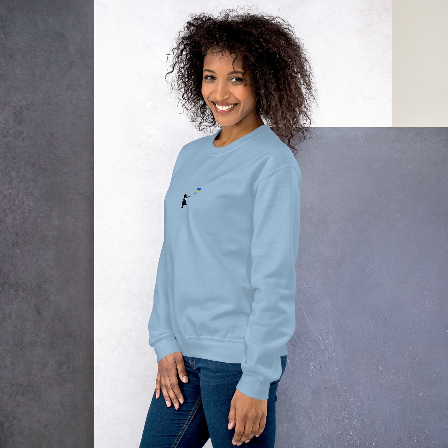 Unisex Sweatshirt Banksy "Girl" (colored)