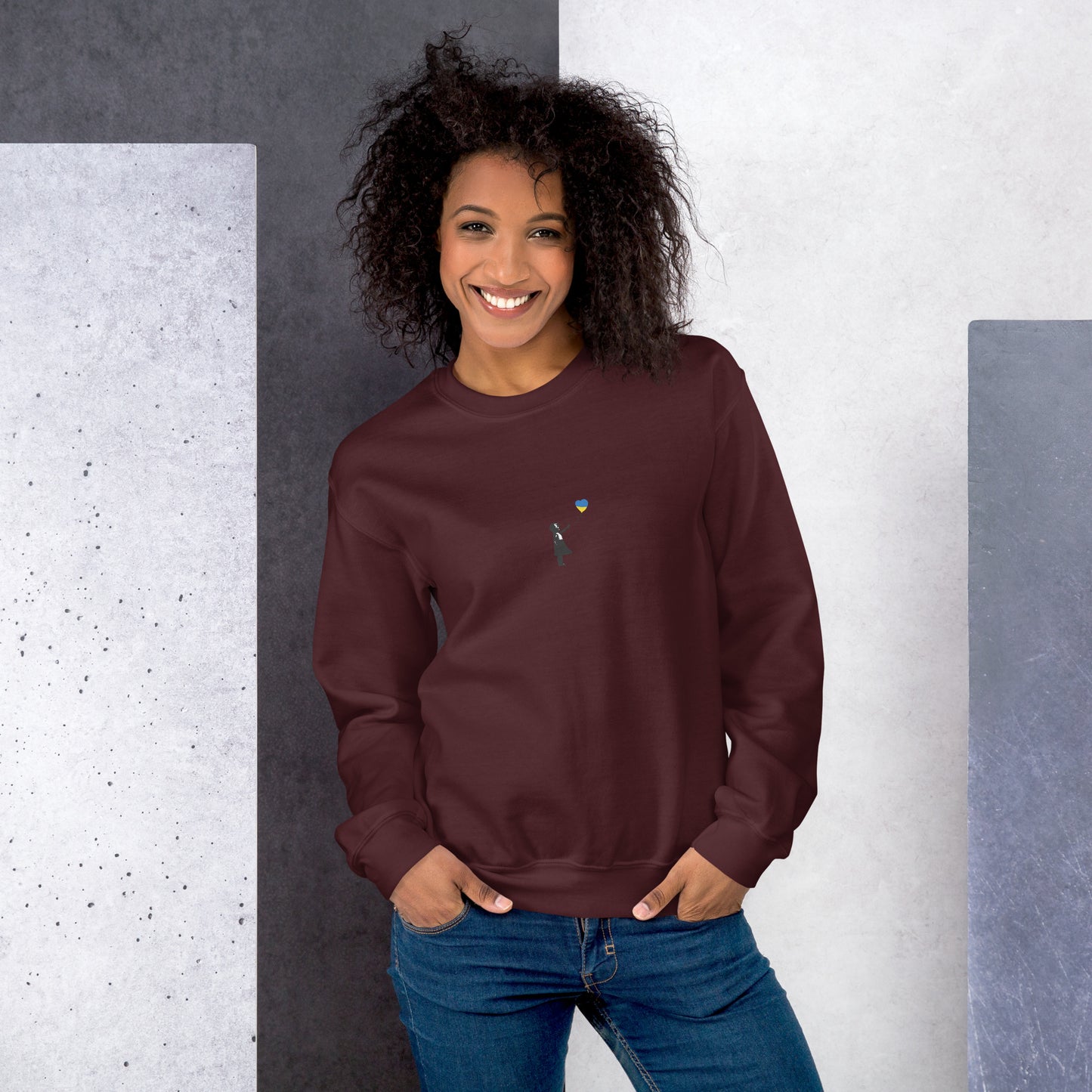 Unisex Sweatshirt Banksy "Girl" (colored)