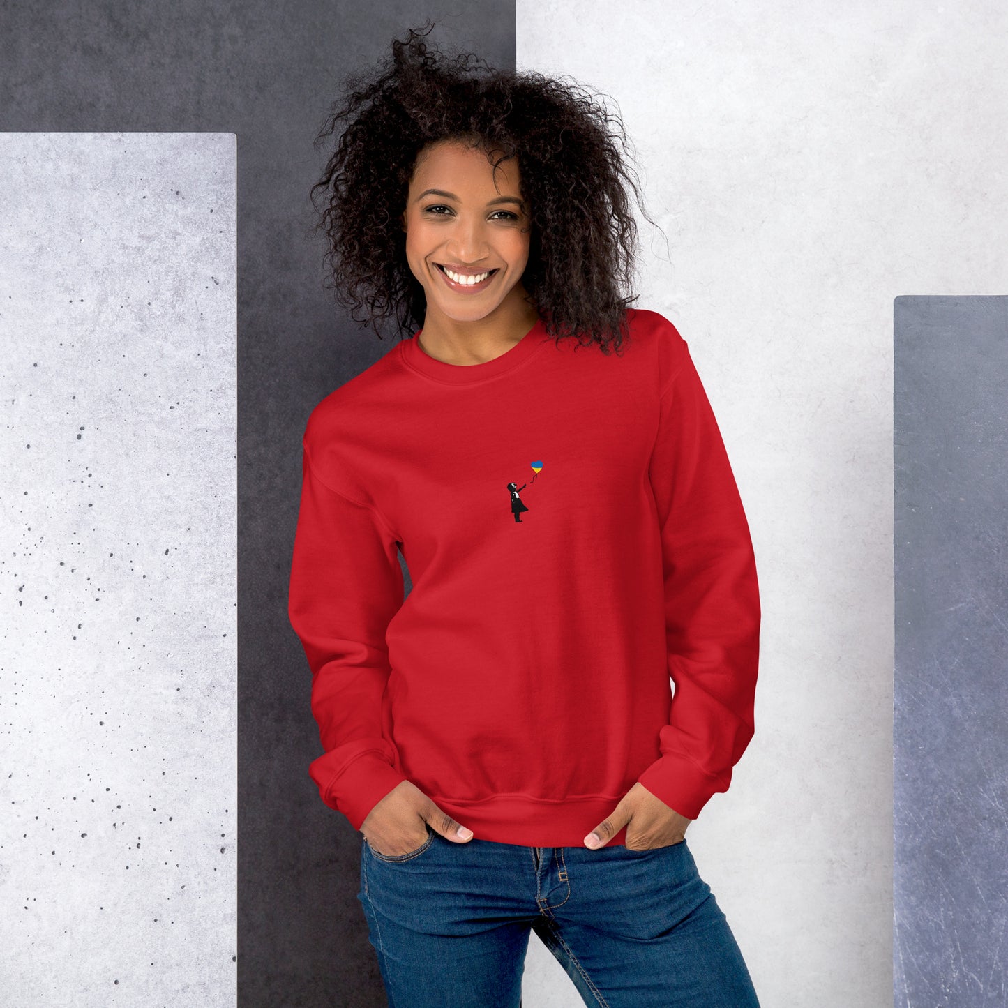 Unisex Sweatshirt Banksy "Girl" (colored)