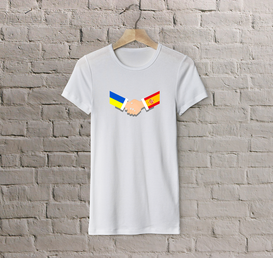 Футболка Іспанія + Україна (рукостискання)